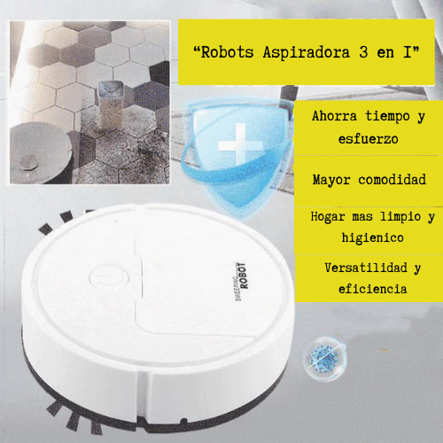 Robot Aspiradora Inteligente 3 En 1