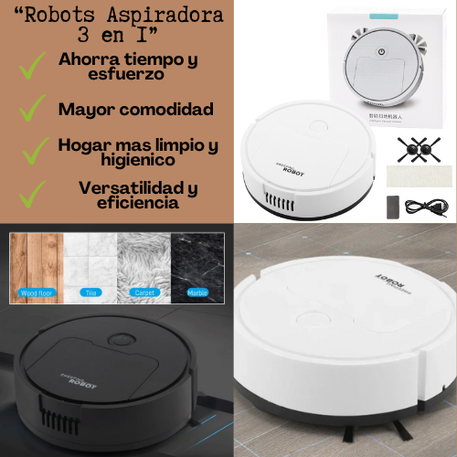 Robot Aspiradora Inteligente 3 En 1